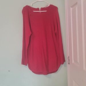 Red Long Sleeve Top